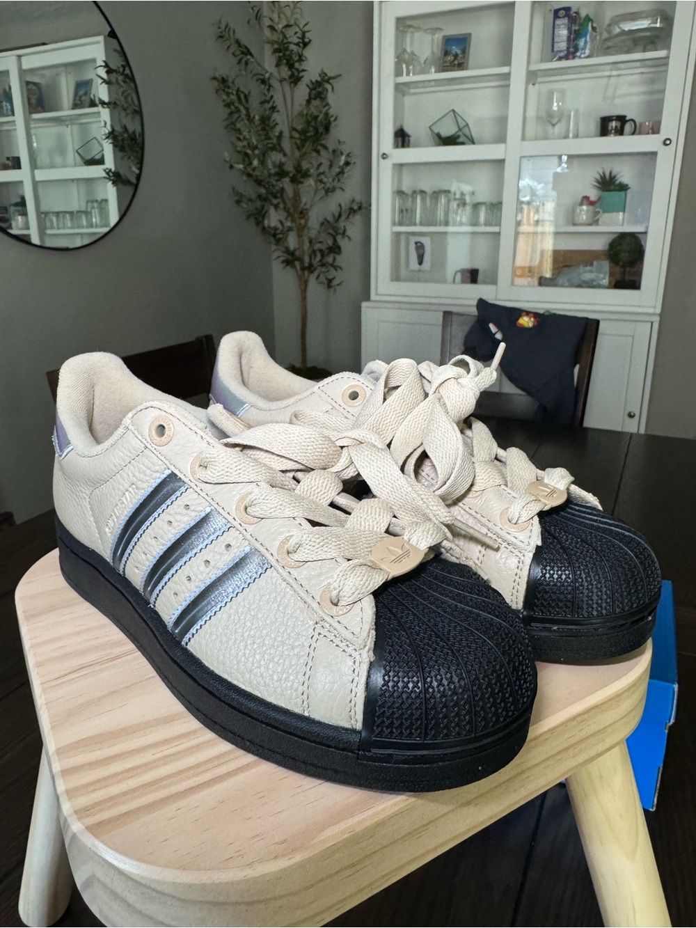 Adidas Superstar 2 Cream Chrome Black Size 7